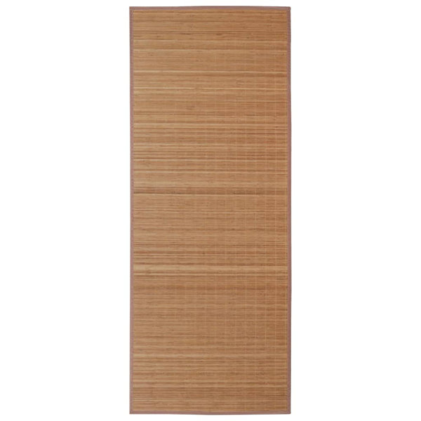 Isabelline vidaXL Bamboo Rug Runner with Nonslip PVC Backing Floor